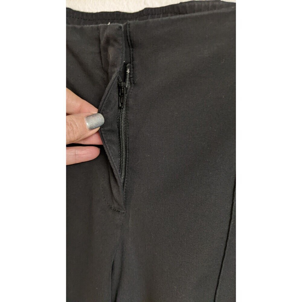 J.JILL Black Cotton Spandex Straight Leg Front Seam Stretch Casual Pants Size 6 - Picture 5 of 11